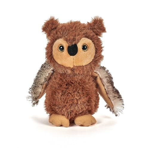 The Petting Zoo Owl Stuffed Animal Plushie, Gifts for Kids, Wild Onez Babiez Wildlife Animals, Brown Owl Plush Toy 6 Inches - color: Owl