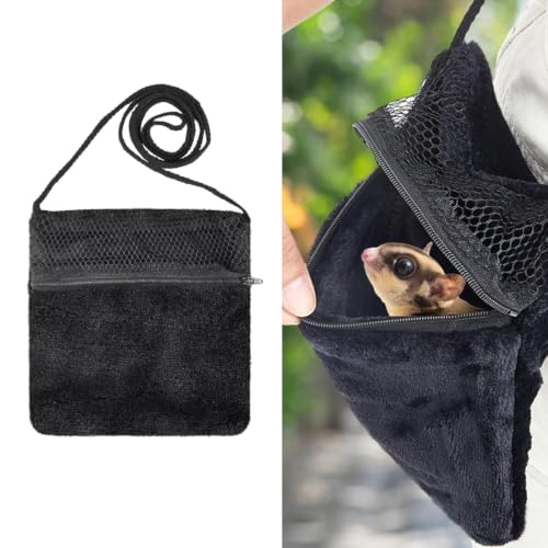 Small Pet Carrier, Sugar Glider Pouch for Men & Women Travel Bag | Premium plush small pet carrier pouch for adults. Breathable mesh travel crossbody bag for sugar glider. Durable pet gear.