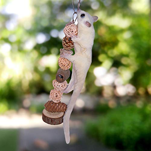 Treetop Tower - Natural Wood Hanging Chew Toy Cage Accessory - for Hedgehogs, Chinchillas, Rabbits, Guinea Pigs, Degus, Hamsters, Rats & Other Small Pets
