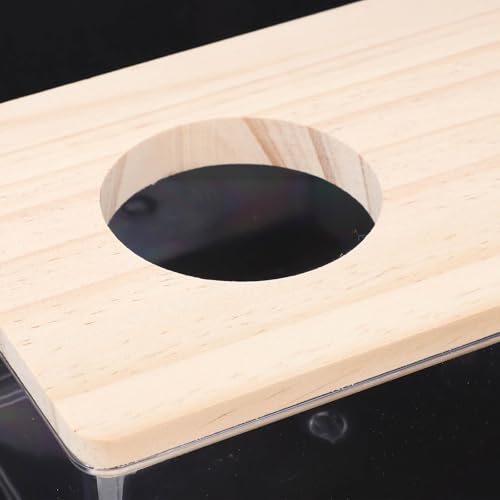 POPETPOP Hamster Sand Bath Box Acrylic Bath Container for Hamsters Transparent Small Animal Shower Bathtub with Lid for Chinchilla Mouse and Gerbil Cage Habitat D Cor 6.06 X 4.13 X 2.75 in