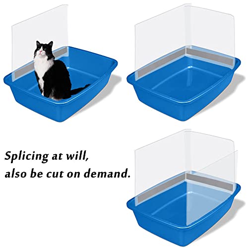 Oncpcare 6 Pack Cat Litter Box Pee Shields, High Side Open Top Kitty Pan Shield - Keep Litter in The Pan, (Box Not Included) - size: 6 pcs shields