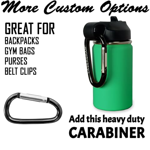 LaserGram Personalized 12oz Water Bottle, Snail (Green) | Engraved Gift, Vacuum Insulated Stainless Steel, Flip-Top Straw Lid, Laser Engraved With Your Name - color: Green, size: 12 Ounces