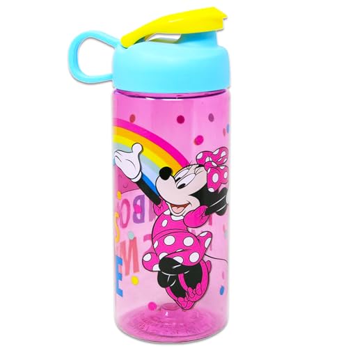 Disney Water Bottle Set – Bundle of 3 Sports Bottles: Disney Princesses, Minnie Mouse & Frozen, Stickers, and More School Supplies | Cups for Kids