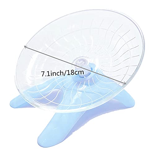 Hamster Flying Saucer Silent Running Exercise Wheel for Hamsters, Gerbils, Mice,Hedgehog and Other Small Pets Silent Running Wheel Hamster Wheel (Blue) - color: Blue