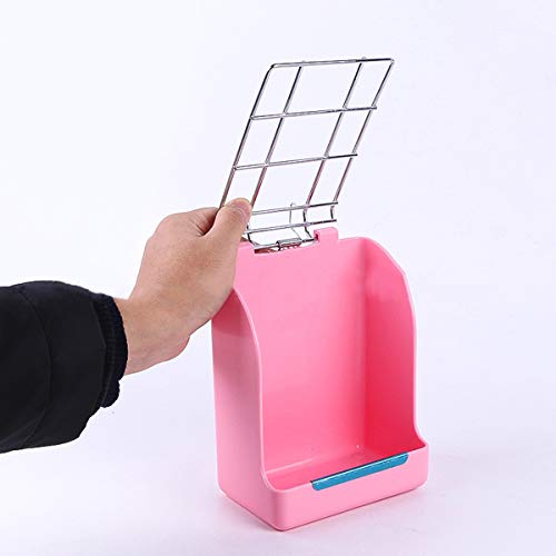 Litewoo Rabbit Hay Feeder, Small Animal Food Dispenser for Guinea Pigs | 3.54x5.7x7.09 inch, food-grade PP plastic, chew-resistant, pink, hay feeder, for rabbits/guinea pigs/chinchillas/hamsters - color: A / Pink