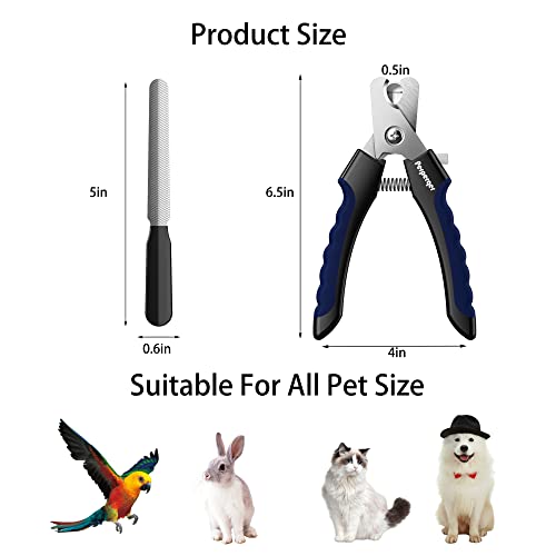 Dog Nail Clippers,Dog Nail Trimmers with Safety Guard for Small Medium Large Breed Dog & Cat to Avoid Over Cutting,Professional Grooming Tool with Quick Sensor and Dog Nail File