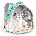 Front Extension Cat Backpack Carrier, Pet Travel Backpack for Kitten and Small Dogs, Clear Bubble Window Space Capsule Astronaut Liked Portable Vet Visit Book Bag Airline Approved - color: Green