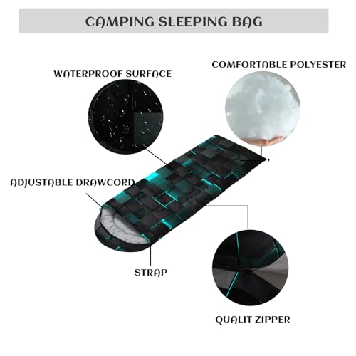 Sleeping Bags for Adults and Kids Backpacking Camping Sleeping Bags for Girls and Boys Lightweight Waterproof Cold/Warm Sleeping Bag for All Season - color: blue