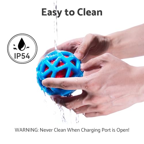 seagi Interactive Dog Toy, Motion-Activated Bouncing Vibrating Dog Ball | USB Rechargeable Design with Durable Natural Rubber Shell for Interactive Dog Ball, for Small/Medium/Large Dogs - color: Blue