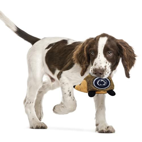 NCAA Penn State Nittany Lions Plush Hedgehog Toy for Dogs & Cats, Cool Soft Pet Toy for Fun and Interactive Play, Dog Chew Toy with Squeaker, Licensed Hot Pet Toy - color: Penn State Nittany Lions