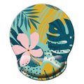 Mouse Pad with Wrist Support, Ergonomic Mouse Pad with Memory Foam Wrist Rest Cushion, Non-Slip Rubber Base Gaming Mice Pad for Home Office Computer Laptop, Petal - color: M28-Petal