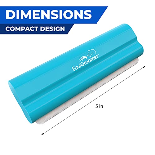 EquiGroomer 5-Inch Undercoat Deshedding Brush for Dogs & Cats, Turquoise | Best for dogs up to 100 lbs and cats of any size, short or long hair, stainless blade, no cutting or pulling - color: Turquoise, size: 5 Inch