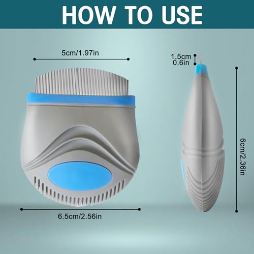 Face Comb for Dogs,Pet Grooming Combs with Rounded FineTeeth,Stainless Steel Tear Stain Remover for Dogs Cats,Lightweight & Portable Pet Grooming Brush Suitable for All Furry Pets