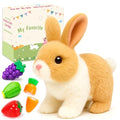 Easfan Walking Bunny Rabbit Electronic Plush Toy Gift for Kids 7" | Interactive pet with hopping ears & movements, Easter birthday holiday gift, for girls toddlers - style: Bunny_White_Beige