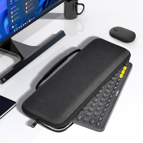 Hard Keyboard Carrying Case Sleeve Cover for Logitech Pebble 2 Combo，Logitech Pebble Keys 2 K380s K380 with Pebble Mouse 2 M350s M350 Wireless Mouse Travel Bag Protective Storage Bag - size: K380s