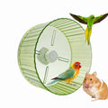 Birds Running Wheel Exercise Toys, Parrot Hamster Exercise Wheel Toy, Quiet Running Wheel for Parrots Bird Parakeets Hamster Guinea Pig Budgie Lovebird and More (Green)