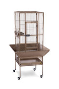 Prevue Pet Products 3351COCO Park Plaza Bird Cage, Coco Brown | Small Cocoa Brown Steel Cage with Rolling Stand, Seed Guards, and Perch - color: Coco Brown