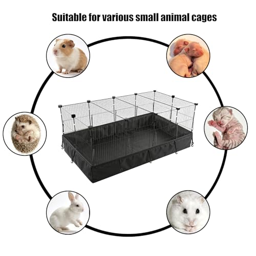 Guinea Pig Cage Liner - Waterproof Tarp Bottom Pad (24" x 48") - Easy to Install for Rabbits, Chinchillas, Hedgehogs, Ferrets & Small Animals - Reusable, Cage Not Included