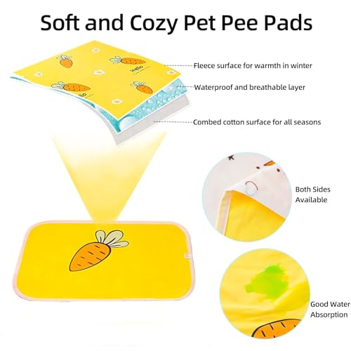 Guinea Pig Bed,Fleece Bunny Hideout House,Warm Rabbit Sleeping Bed with Pee Pad,Winter Large Hiding Hut for Hamster Ferret Rat Chinchilla Hedgehogs,Grey - color: Grey