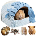 Small Pet Hideout No Bottom Guinea Pig Rabbit Cave Toilet Cover (Blue,Small) - color: Blue, size: Small
