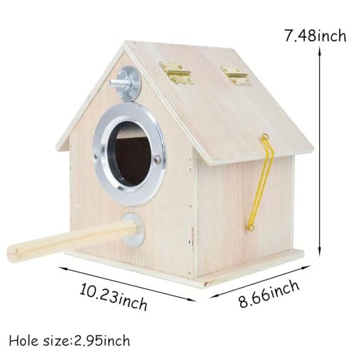 kathson Cockatiel Nesting Box,Bird Nest House,Parakeet Breeding Mating Hut,Parakeet Nesting Box for Budgie,Lovebirds,Conure,Canary,Finch and Small Medium Birds,XL - size: XL