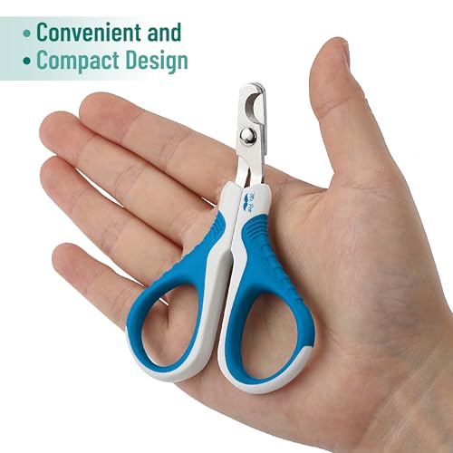 Mr. Pen- Cat Nail Clipper, Stainless Steel | Professional Sharp Cat Claw Trimmer for Small and Medium Cats, Pet Nail Clipper with Sturdy Non Slip Handle - color: Blue & White