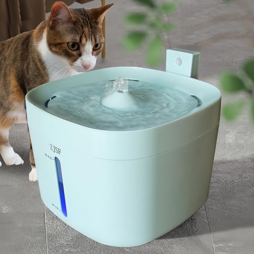 Cat Water Fountain, 2.5L Cat Fountain, Super Silent Pet Water Fountain, Water Dispenser with Smart Pump for Cats, Dogs, Multiple Pets Blue - color: Blue
