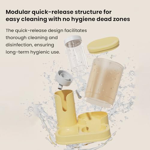 2 in 1 Hamster Water Bottle, Automatic Feeder, No Drip Small Animal Water Dispenser Food Bowl for Syrian Dwarf Hamsters, Gerbils, Mouse, Hedgehog, Hamster Cage Accessories (Green) - color: Green