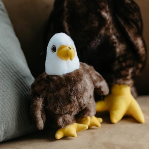 The Petting Zoo Bald Eagle Stuffed Animal Plushie, Gifts for Kids, Wild Onez Babiez Zoo Animals, Eagle Plush Toy 6 inches - color: Bald Eagle