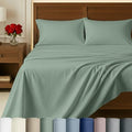 California Design Den 100% Egyptian Cotton Full Size Sheet Sets, Mint Green | Backed by Good Housekeeping Seal, Light & Airy Soft Sateen, 15" Deep Pocket, All-Around Elastic, Durable, Easy Care 4pc Set - color: Mint Green, size: Full