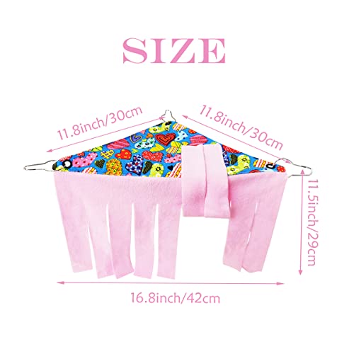 LEFTSTARER 2 Pieces Guinea Pig Hideout Rat Corner Hideaway Peekaboo Toys Cage Accessories Hidden Habitat Tent for Ferrets Chinchillas Sugar Glider Small Pet Animals (Only 1Pcs Peach Heart)