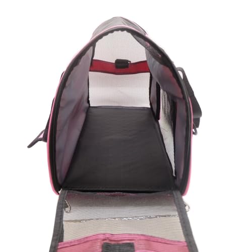 ZaneSun Cat Carrier,Soft-Sided Pet Travel Carrier for Cats,Dogs Puppy Comfort Portable Foldable Pet Bag Airline Approved (LightPink) - color: LightPink