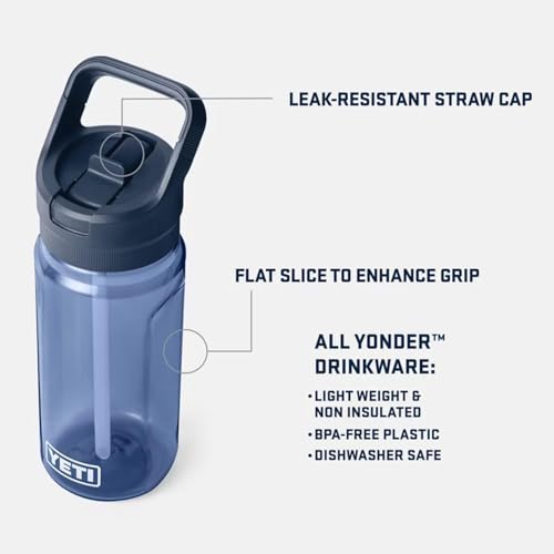 YETI Yonder 600 ml/20 oz Water Bottle with Yonder Straw Cap, Olive - color: Olive, size: 20 Ounces