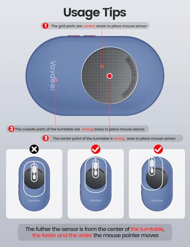 Vaydeer Undetectable Mouse Mover, Air 3 Mouse Jiggler with Adjustable Timer | Ultra-Slim Design, 4 Adjustable Intervals, Quiet Driver-Free Setup - color: Dark Blue, style: Button Control
