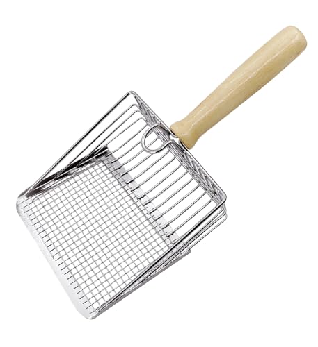 Cat Litter Scoop, Aluminum Alloy Cat Litter Scooper, Cat Litter Picker, Durable and Easy to Clean, Ergonomic Design, Suitable for Cat Litter Box