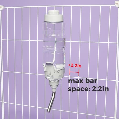 Vannon Dog Crate Water Bottle, 34oz Top-Fill Pet Water Dispenser, Grey | kennel water bottle helps keep pets hydrated longer with fewer refills and easy daily care. - color: Grey, size: 34oz