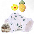 Hedgehog Hideout Tunnels with Bell Ball Toy, Hedgehog Tunnels with 2pcs Toys For Hedgehogs, Small Animal Tunnel Tubes Toy For Hamster Guinea Pig Chinchilla Rabbit, Hedgehogs Accessories (White Tunnel) - color: White Tunnel