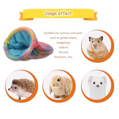 Guinea Pig Hideout, Soft Fleece Rabbit Snuggle Sack, Small Animal House Ferret Cozy Cave Hamster Sleeping Bag for Small Pet/Ferret/Chinchilla/Bunny