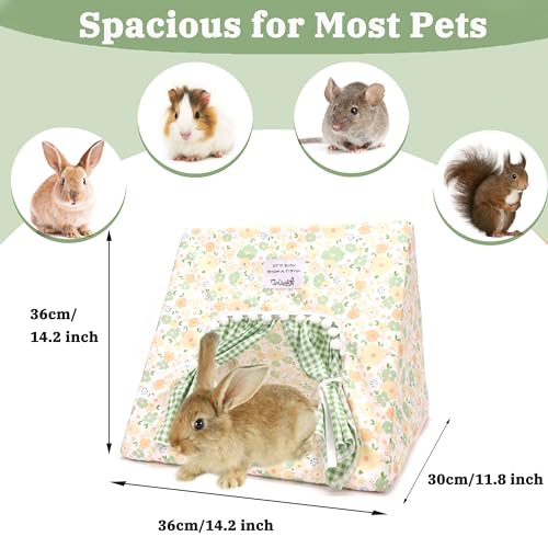 Sugar Glider Hideout Large with Curtain, Machine Washable Sugar Glider Hide & 2Pcs Sugar Glider Toys, Elastic Sugar Glider Climbing Ropes, Hanging Toys Sugar Glider Cage Accessories