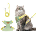 wanheart Cat Harness and Leash Set Escape-Proof Adjustable cat Leash and Harness Combo Suitable for All cat Breeds (Green, L) - size: L