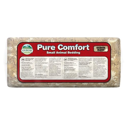 Oxbow Small Animal Bedding, Hamster, Guinea Pig, Rabbit, Blend, USA, 72 L | Pure Comfort, Hamster Bedding, Guinea Pig Bedding, Low Dust, Virgin Paper, Litter Box, Bunny, Rats, Gerbils, Chinchillas - color: Blend, size: 72 Liter
