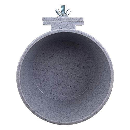 Lixit® Kennel Cage Food or Water Bowl, Non Spill Hanging Removable Dog Crate Bowls, Carrier Water-Food Bowl for Dogs or Cats, Attaches to Cages for Feeding and Drinking, Gray, 20 Oz (Pack of 6) - size: 20oz (Pack of 6)