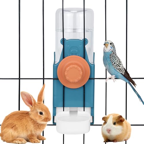 Kenond 17oz Bird Water Dispenser, Guinea Pig Water Bottle No Drip | Suitable for Birds, Guinea Pigs, Rabbits, and Other Small Animals