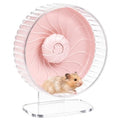 8 inch Silent Hamster Wheel with Adjustable Stand, Pink | Double-Bearing Design, Adjustable Stand, Smooth-Rotating Exercise Wheel for Hamsters, Mice and Other Small Pets - color: Pink With Stand, size: 8in