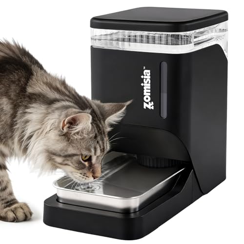 ZOMISIA Automatic Dog Water Dispenser 6L with Stainless Steel Bowl, Automatic Water Bowl Dispenser for Cats, 1.6 Gallon Pet Waterer 100% BPA Free, Black - color: Black, size: 6L