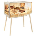 Prolee Hamster Cage with Curved Design,Chew Proof Wooden Hamsters Enclosure with Leg Stand and Openable Top or Gerbils,Hamster Habitat - size: 40.0"L x 20.0"W x 20.0"H