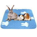 kathson 2 PCS Rabbit Cage Liners Washable Super Absorbent Sleep Pad Bed for Guinea Pig Small Animals Reusable Fleece Bedding Anti-Slip Mats for Bunny Hedgehog Kitten Chinchilla (20 x 26inch)