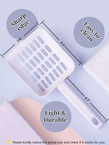 Cat Litter Scooper with Caddy, Cat Scooper for Litter Box with Holder Stand, Durable, Neat and Convenient - Matte White - color: S-White