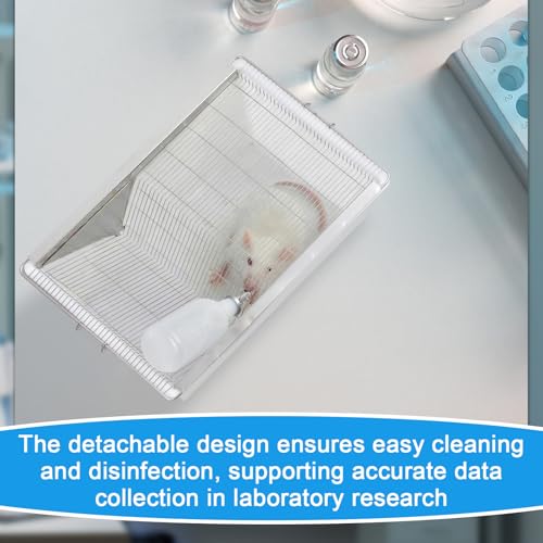 LemonRoad 2 Pack Lab Mouse Breeding Cage 19"x14"x8.5" with 500ml Water Drinking Bottle Laboratory Rat Rodent Breeding & Weaning Cage for Small Lab Animals - size: 19"x14"x8.5", style: Modern