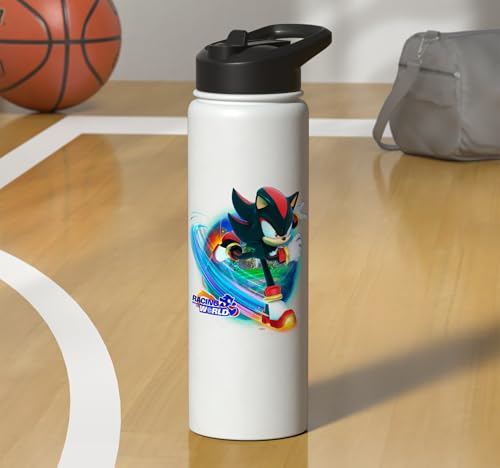 Sonic the Hedgehog - Racing Around the World Shadow Stainless Steel Insulated Water Bottle - color: White